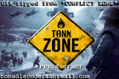 TankZone (Homebrew) — Title screen